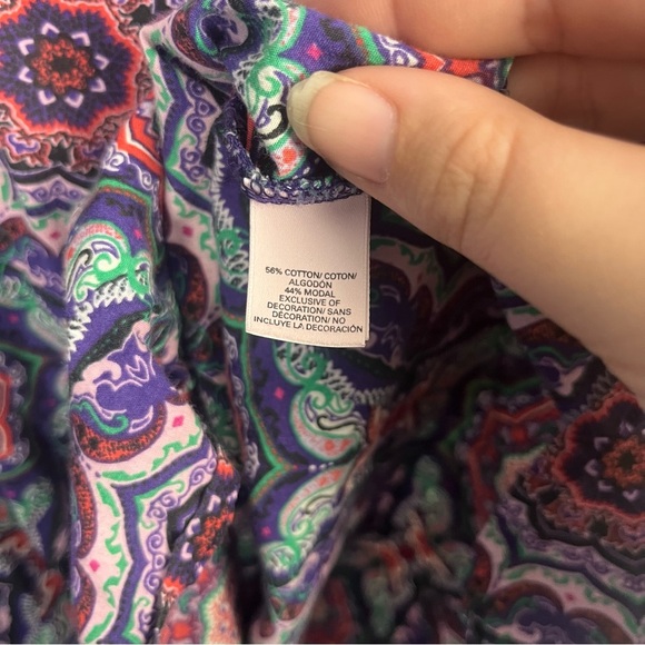 Victoria's Secret Sleep Shirt Womens large Purple Pink Medallion Print Mayfair - Picture 3 of 6
